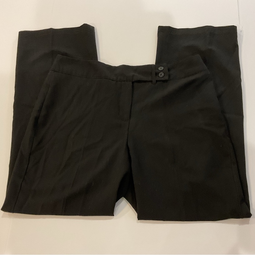 Gloria Vanderbilt Black Straight‑Leg Dress Pants — Size 16 (Like New)